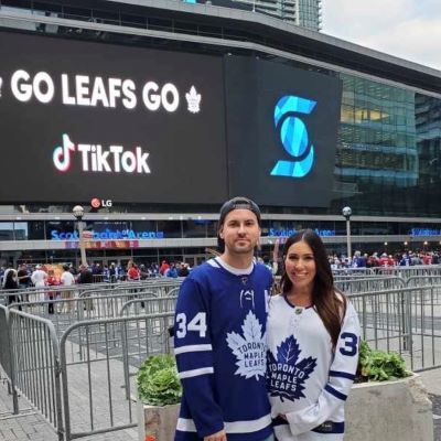 Even at 8 months pregnant I wouldn't miss a Home Opener!  Go Leafs Go!